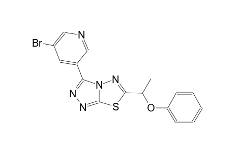 [1,2,4]triazolo[3,4-b][1,3,4]thiadiazole, 3-(5-bromo-3-pyridinyl)-6-(1-phenoxyethyl)-