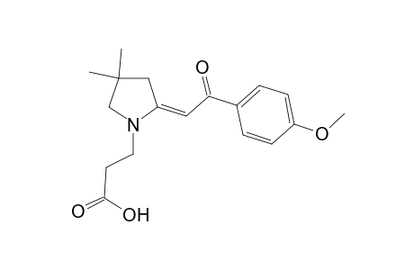3-[(2E)-2-[2-(4-methoxyphenyl)-2-oxidanylidene-ethylidene]-4,4-dimethyl-pyrrolidin-1-yl]propanoic acid