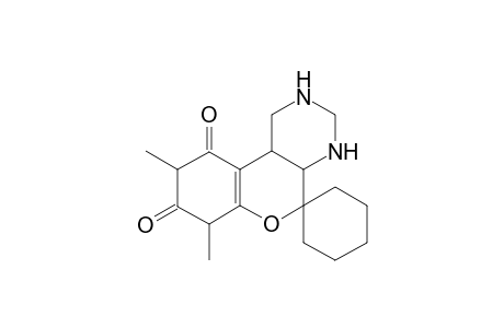 (6aRS,10aRS)-6a,7,8,9,10,10a-hexahydro-2,4-dimethylspiro[6H[2]benzopyrano[3,4-d]pyrimidine-6,1'-cyclohexane]-1,3(2H,4H)dione