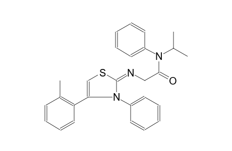 N-isopropyl-2-[((2E)-4-(2-methylphenyl)-3-phenyl-1,3-thiazol-2(3H)-ylidene)amino]-N-phenylacetamide