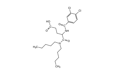 4-(3,4-dichlorobenzamido)-N,N-dipentylglutaramic acid