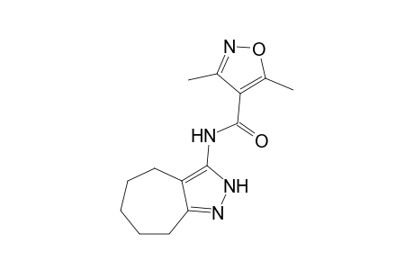 3,5-dimethyl-N-(2,4,5,6,7,8-hexahydrocycloheptapyrazol-3-yl)-4-isoxaz olecarboxamide