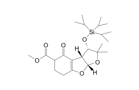 (3S*,3aR*,8aR*)-2,2-Dimethyl-2,3,3a,6,7,8a-hexahydro-3-[(triisopropyl)silyloxy]-5-(methoxycarbonyl)-5H-1,8-dioxacyclopenta[a]indene-4-one