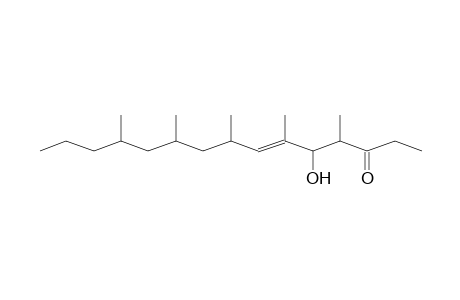 6-PENTADECEN-3-ONE, 5-HYDROXY-4,6,8,10,12-PENTAMETHYL-