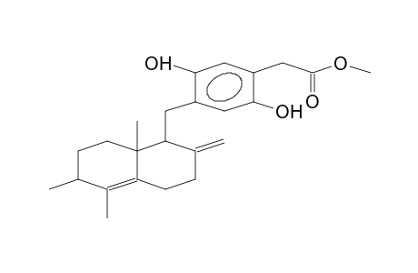 BENZENEACETIC ACID, 2,5-DIHYDROXY-4-[(1,2,3,4,6,7,8,8a-OCTAHYDRO-5,6,8a-TRIMETHYL-2-METHYLENE-1-NAPHTALENYL)METHYL]-METHYL ESTER