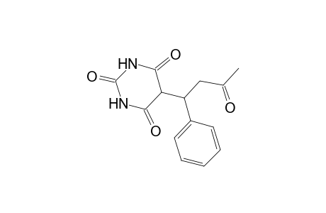 2,4,6(1H,3H,5H)-Pyrimidinetrione, 5-(3-oxo-1-phenylbutyl)-