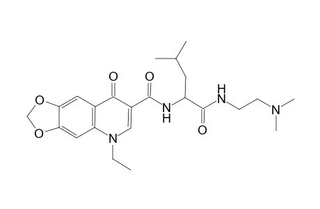 [1,3]dioxolo[4,5-g]quinoline-7-carboxamide, N-[(1S)-1-[[[2-(dimethylamino)ethyl]amino]carbonyl]-3-methylbutyl]-5-ethyl-5,8-dihydro-8-oxo-