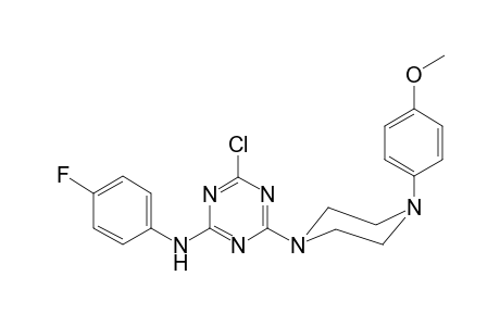 4-Chloro-N-(4-fluorophenyl)-6-[4-(4-methoxyphenyl)-1-piperazinyl]-1,3,5-triazin-2-amine