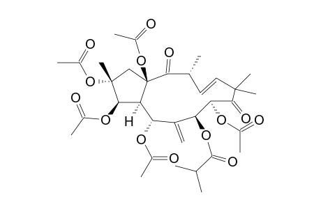 2,3,5,8,15-Pentaacetoxy-7-(isobutyroyloxy)-9,14-dioxo-Jatropha-6(17),11(E)-diene