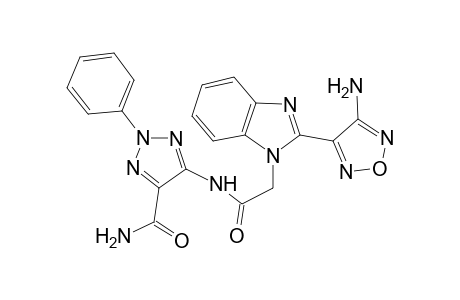 1H-benzimidazole-1-acetamide, N-[5-(aminocarbonyl)-2-phenyl-2H-1,2,3-triazol-4-yl]-2-(4-amino-1,2,5-oxadiazol-3-yl)-