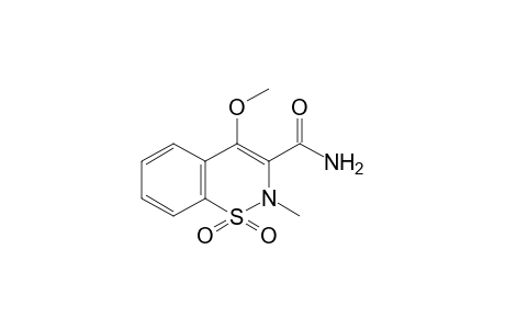 4-methoxy-2-methyl-2H-1,2-benzothiazine-3-carboxamide, 1,1-dioxide