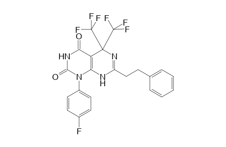 1-(4-fluorophenyl)-7-(2-phenylethyl)-5,5-bis(trifluoromethyl)-5,8-dihydropyrimido[4,5-d]pyrimidine-2,4(1H,3H)-dione