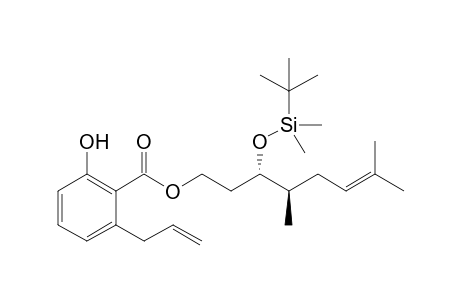 (3S,4R)-2-Allyl-6-hydroxybenzoic acid 3-(tert-butyldimethylsilyloxy)-4,7-dimethyloct-6-enyl ester