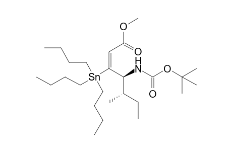 (4S,5S,2E)-Methyl 3-tributylstannyl-4-(tert-butoxycarbonylamino)-5-methyl-2-heptenoate