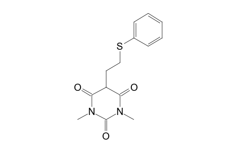 1,3-DIMETHYL-5-(2-PHENYLSULFANYLETHYL)-1H-PYRIMIDINE-2,4,6-TRIONE