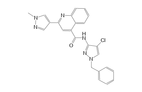 N-(1-benzyl-4-chloro-1H-pyrazol-3-yl)-2-(1-methyl-1H-pyrazol-4-yl)-4-quinolinecarboxamide
