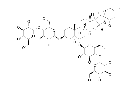 #3;CANTALASAPONIN-I-B3;(23S,25R)-5-ALPHA-SPIROST-3-BETA,6-ALPHA,23-TRIOL-3-O-[ALPHA-D-GLUCOPYRANOSYL-(1->4)-BETA-D-GLUCOPYRANOSYL]-6-O-[ALPHA-D-GLUCOPYRANOSYL-