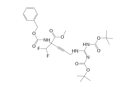 2-(benzyloxycarbonylamino)-5-[bis(tert-butoxycarbonylamino)methyleneamino]-2-(difluoromethyl)pent-3-ynoic acid methyl ester