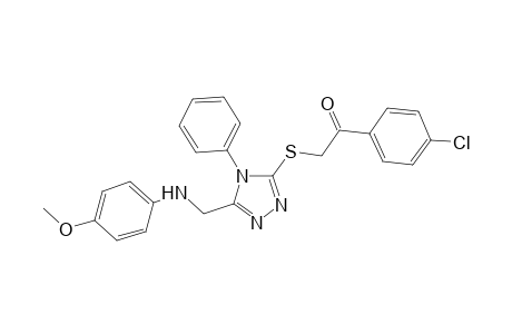 1-(4-chlorophenyl)-2-({5-[(4-methoxyanilino)methyl]-4-phenyl-4H-1,2,4-triazol-3-yl}sulfanyl)ethanone