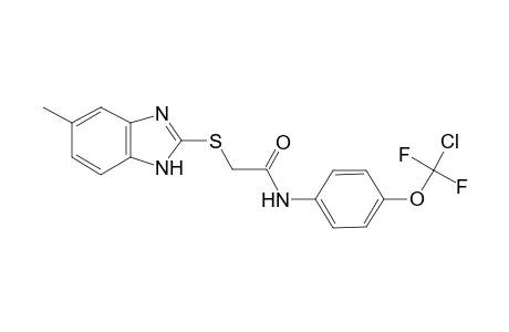 acetamide, N-[4-(chlorodifluoromethoxy)phenyl]-2-[(5-methyl-1H-benzimidazol-2-yl)thio]-