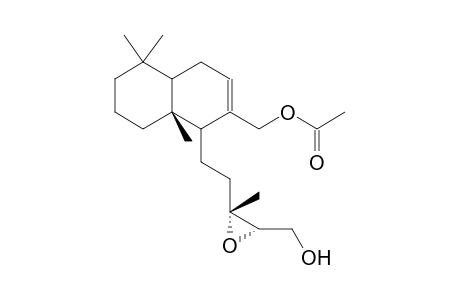 13(14)-EPOXY-15-HYDROXY-17-ACETOXY-7-LABDENE