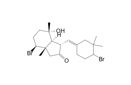 [1S-[1.alpha.[E(R*)],3a.beta.,4.beta.,7.beta.,7a.alpha.]]-4-Bromo-1-[(4-bromo-3,3-dimethylcyclohexylidene)methyl]octahydro-7-hydroxy-3a,7-dimethyl-2H-inden-2-one