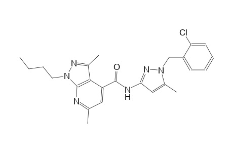 1-butyl-N-[1-(2-chlorobenzyl)-5-methyl-1H-pyrazol-3-yl]-3,6-dimethyl-1H-pyrazolo[3,4-b]pyridine-4-carboxamide