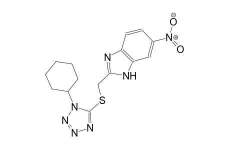 2-(1-Cyclohexyl-1H-tetrazol-5-ylsulfanylmethyl)-6-nitro-1H-benzoimidazole