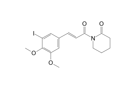 (E)-1-[3-(3-iodo-4,5-dimethoxyphenyl)acryloyl]piperidin-2-one