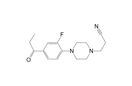 3-[4-(2-Fluoro-4-propionylphenyl)-1-piperazinyl]propanenitrile