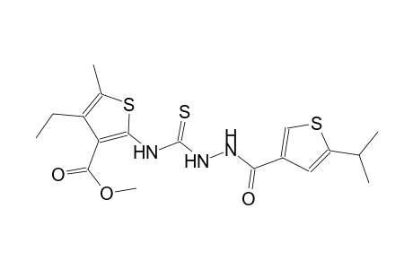 methyl 4-ethyl-2-[({2-[(5-isopropyl-3-thienyl)carbonyl]hydrazino}carbothioyl)amino]-5-methyl-3-thiophenecarboxylate