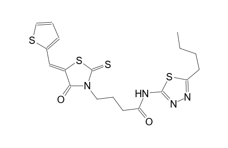 3-thiazolidinebutanamide, N-(5-butyl-1,3,4-thiadiazol-2-yl)-4-oxo-5-(2-thienylmethylene)-2-thioxo-, (5Z)-