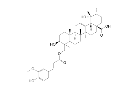 3.beta.,19-Dihydroxy-24-(trans)-ferulyloxy-urs-12-en-28-oic Acid