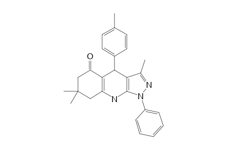 3,7,7-TRIMETHYL-4-(4-METHYLPHENYL)-1-PHENYL-4,7,8,9-TETRAHYDRO-1H,6H-PYRAZOLO-[3,4-B]-QUINOLIN-5-ONE