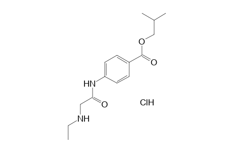 p-[2-(ethylamino)acetamido]benzoic acid, isobutyl ester, hydrochloride