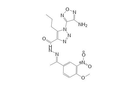 1-(4-amino-1,2,5-oxadiazol-3-yl)-N'-[(E)-1-(4-methoxy-3-nitrophenyl)ethylidene]-5-propyl-1H-1,2,3-triazole-4-carbohydrazide