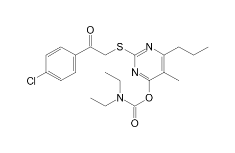 4'-chloro-2-[(4-hydroxy-5-methyl-6-propyl-2-pyrimidinyl)thio]acetophenone, diethyl carbamate (ester)