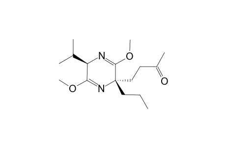 4-[(2R,5S)-2-isopropyl-3,6-dimethoxy-5-propyl-2H-pyrazin-5-yl]butan-2-one