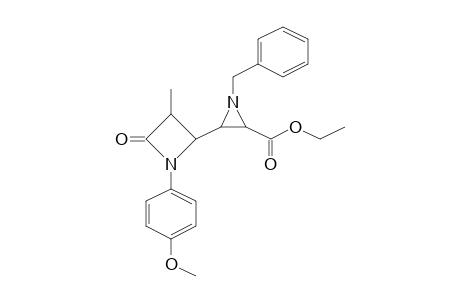 1-Benzyl-3-[1-(4-methoxyphenyl)-3-methyl-4-oxo-azetidin-2-yl]aziridine-2-carboxylic acid, ethyl ester