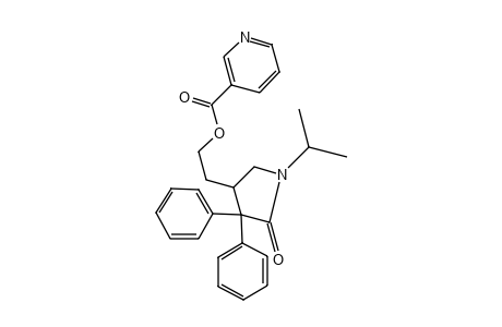 NICOTINIC ACID, ESTER WITH 3,3-DIPHENYL-4-(2-HYDROXETHYL)-1-ISOPROPYL-2-PYRROLIDINONE
