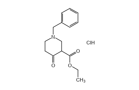 1-benzyl-4-oxonipecotic acid, ethyl ester, hydrochloride