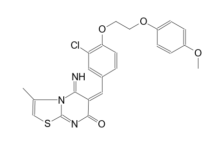 (6E)-6-{3-chloro-4-[2-(4-methoxyphenoxy)ethoxy]benzylidene}-5-imino-3-methyl-5,6-dihydro-7H-[1,3]thiazolo[3,2-a]pyrimidin-7-one