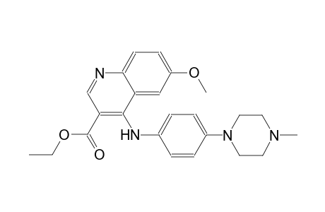 6-Methoxy-4-[4-(4-methyl-1-piperazinyl)anilino]-3-quinolinecarboxylic acid ethyl ester