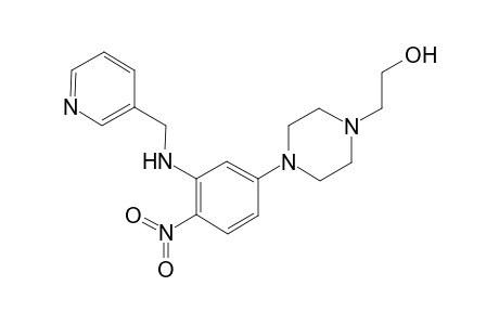 2-[4-[4-nitro-3-(3-pyridinylmethylamino)phenyl]-1-piperazinyl]ethanol