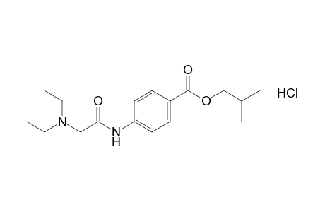 p-[2-(diethylamino)acetamido]benzoic acid, isobutyl ester, hydrochloride