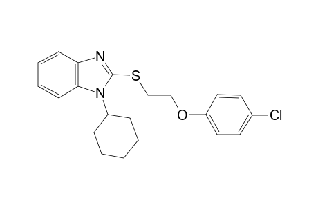 2-[2-(4-Chloranylphenoxy)ethylsulfanyl]-1-cyclohexyl-benzimidazole