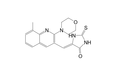 (5Z)-5-{[8-methyl-2-(4-morpholinyl)-3-quinolinyl]methylene}-2-thioxo-4-imidazolidinone