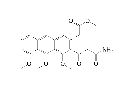 2-Malonamoyl-1,8,9-trimethoxy-anthracene 3-acetic acid, methyl ester