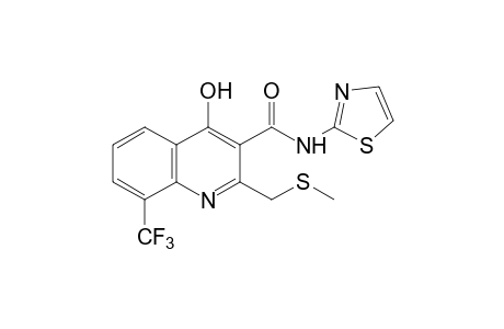 4-hydroxy-2-[(methylthio)methyl]-N-(2-thiazolyl)-8-(trifluoromethyl)- 3-quinolinecarboxamide