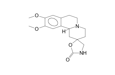 (2R*,11BS*)-SPIRO-[9,10-DIMETHOXY-1,3,4,6,7,11B-HEXAHYDRO-2H-BENZO-[A]-CHINOLISIN-2,5'-OXAZOLIDIN-2'-ON]